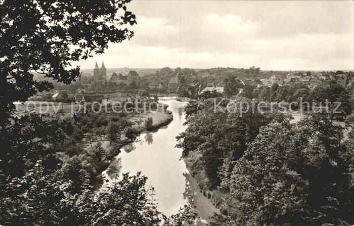 Rochlitz Sachsen Blick ueber die Mulde