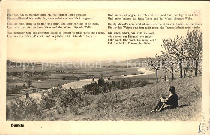 Hameln Weser Panorama Gedicht Serie Aus deutschen Landen
