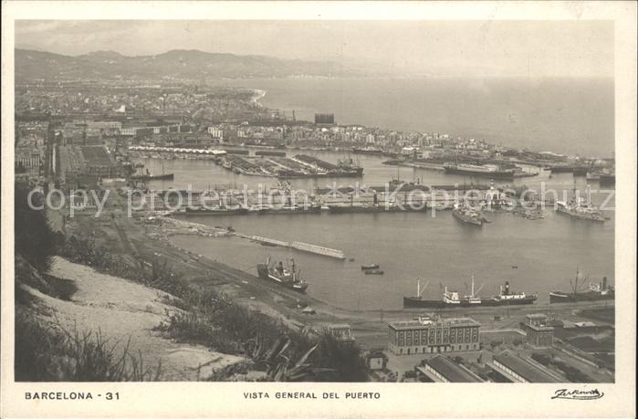 Barcelona Cataluna Vista general del puerto