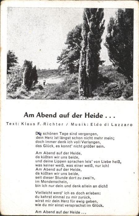 Lueneburger Heide Am Abend auf der Heide Lied