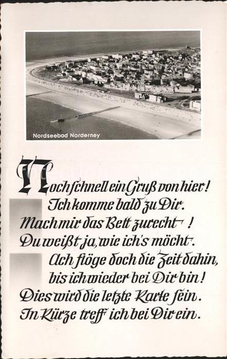 Norderney Nordseebad Fliegeraufnahme Gedicht