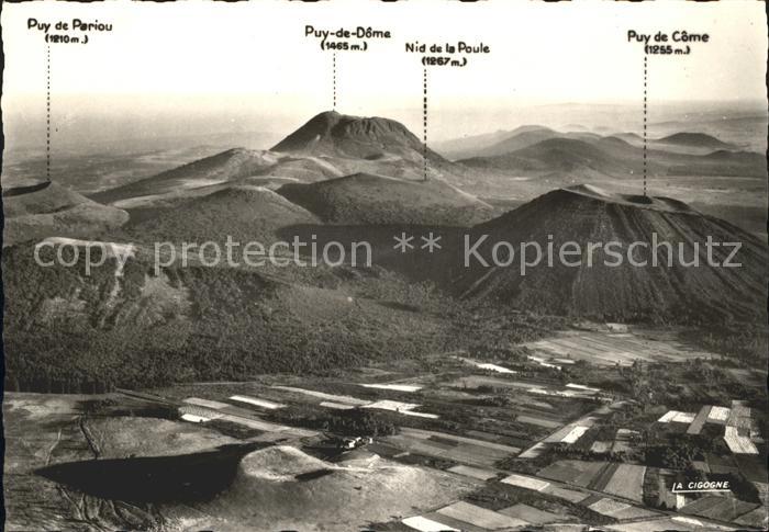 Puy-de-Dome et la Chaine des Domes vue aerienne