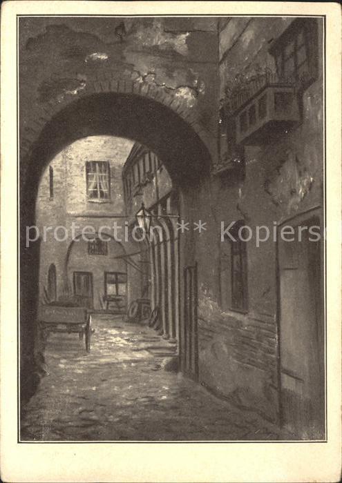 BERLIN  CITY Alt Berlin Im Kroegel Gemaelde von Hans Schmidt