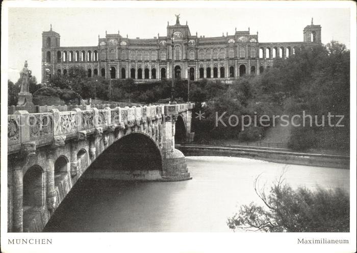 Muenchen Bayern Maximilianeum Bruecke