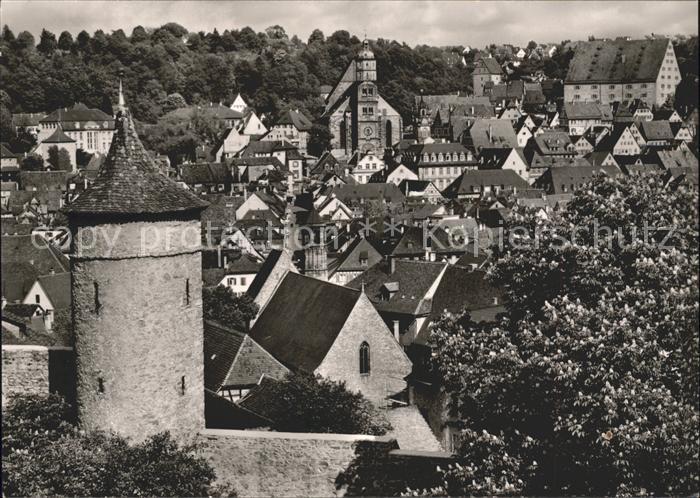 Schwaebisch Hall Mittelalterlicher Stadtkern Stadtmauer Wehrturm