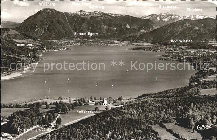Tegernsee Bayern Fliegeraufnahme Bad Wiessee Blauberge Wallberg Rottach-Eiger