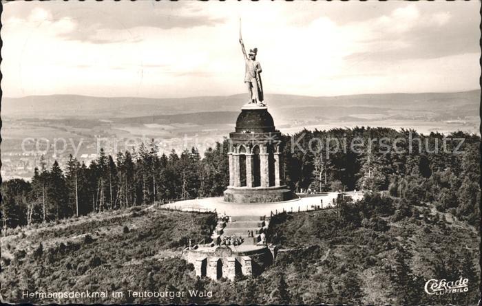 Teutoburgerwald Hermannsdenkmal Fliegeraufnahme