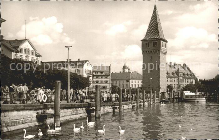 Lindau Bodensee Hafenpartie alte Leuchtturm