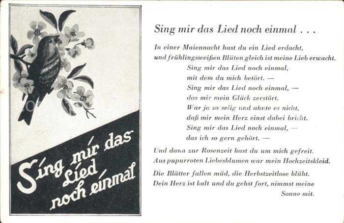 Liederkarte Sing mir das Lied noch einmal