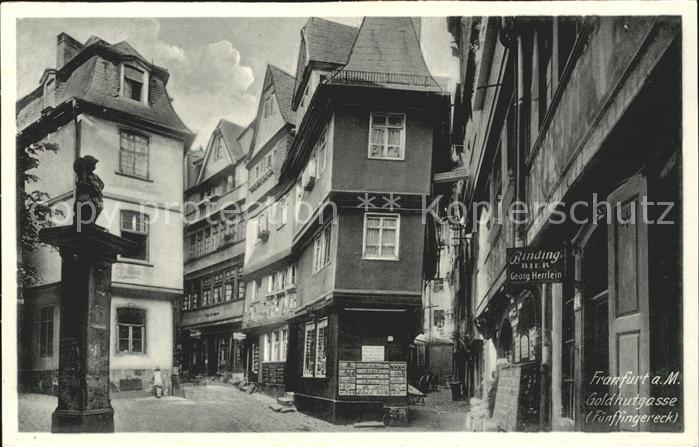 Frankfurt Main Goldhutgasse Fuenffingereck