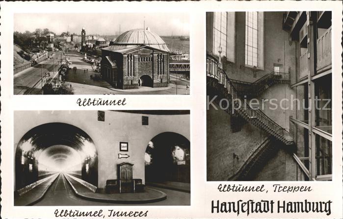 Steinwerder Hamburg Elbtunnel Inneres Treppen