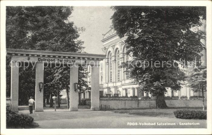 Bad Salzelmen FDGB Volksbad Salzelmen Sanatorium