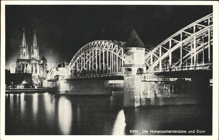 Koeln Rhein Hohenzollernbruecke Dom