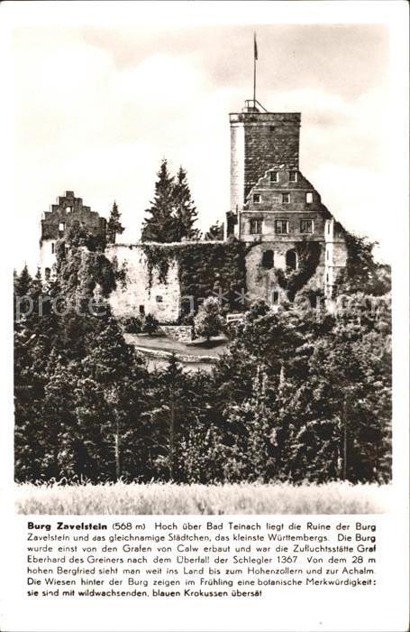 Bad Teinach-Zavelstein Burg Zavelstein