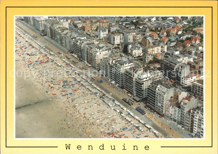 Wenduine Fliegeraufnahme Zeedijk Strand