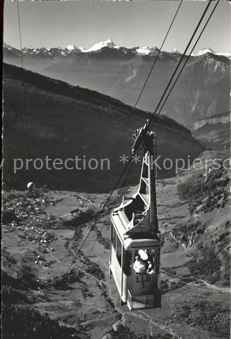 Seilbahn Leukerbad Gemmipass Weisshorn Matterhorn Dt. Blanche