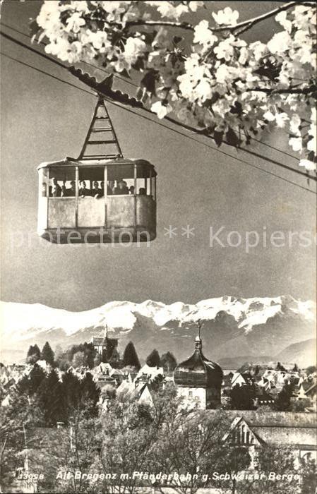 Seilbahn Pfaender Alt-Bregenz Schweizer Berge