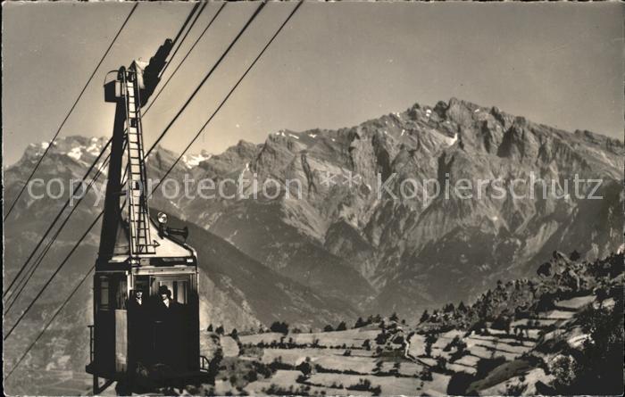 Seilbahn Teleferique d Iserables Haut de Cry