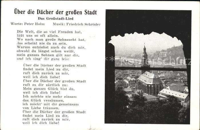 Liederkarte ueber die Daecher der grossen Stadt
