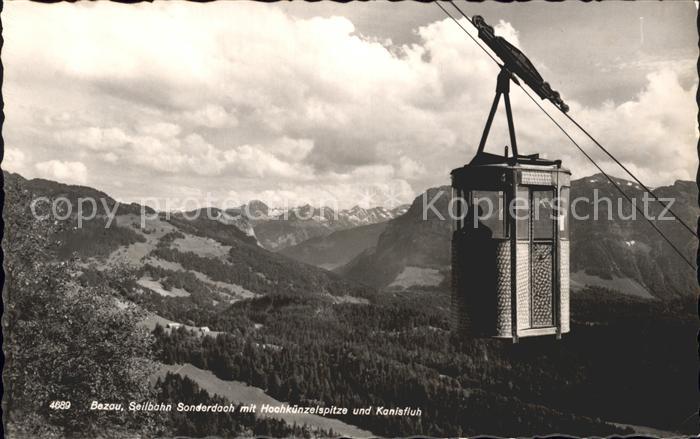 Seilbahn Sonderdach Bezau Hochkuenzelspitze Kanisfluh