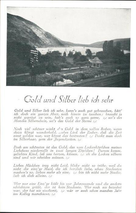 Liederkarte Gold und Silber lieb ich sehr