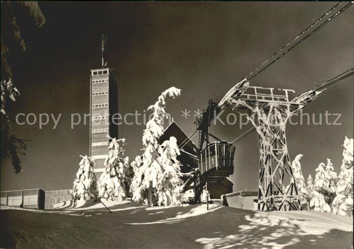 Seilbahn Oberwiesenthal Erzgebirge Aussichtsturm Fichtelberghaus
