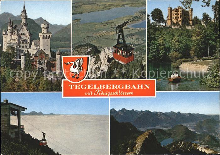 Seilbahn Tegelberg Schwangau-Fuessen Schloss Hohenschwangau Schloss Neuschwanste