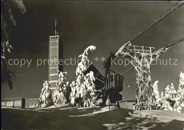Seilbahn Oberwiesenthal Erzgebirge Aussichtsturm Fichtelberghaus