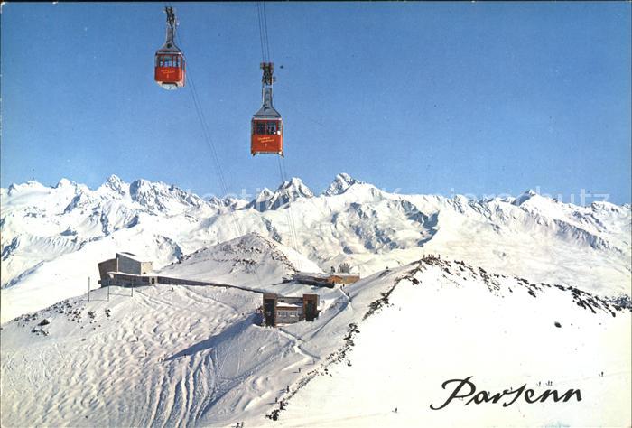 Seilbahn Weissfluhjoch-Weissfluhgipfel Davos-Parsenn Silvrettagruppe