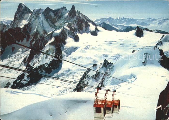 Seilbahn Vallee Blanche Grandes Jorasses Dent du Geant