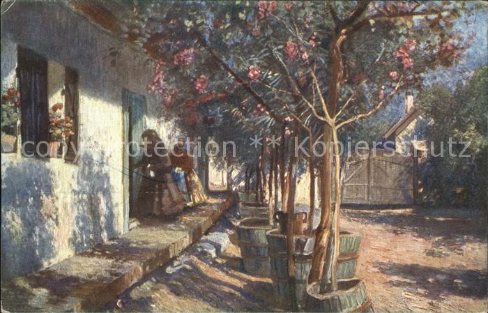 Kuenstlerkarte Ujvary Vasarnapi latogatas Nr. 745 Der Sonntagsbesuch Ungarische-