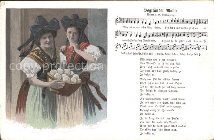 Liederkarte Vogtländer Madle Trachten Klösse