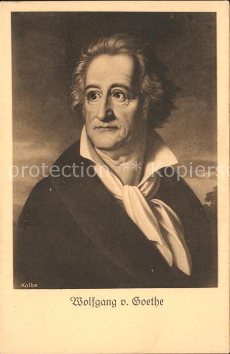 Goethe Johann Wolfgang von Kuenstlerkarte Kolbe