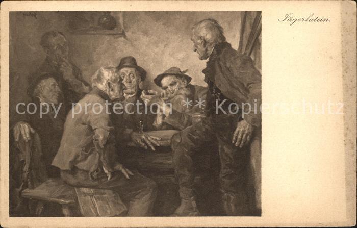 Kuenstlerkarte Hans Best Jaegerlatein Moderne Kunst Nr. 424