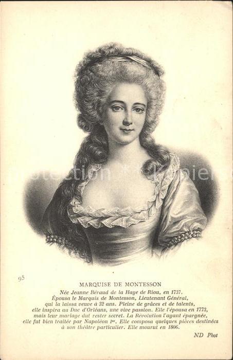 Adel Frankreich Charlotte-Jeanne Beraud de la Haye de Riou Marquise de Montesson