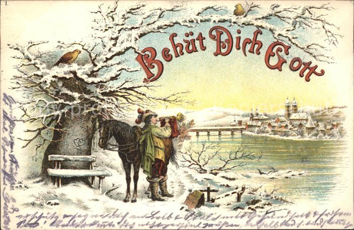 Trompeter Scheffel Bad Saeckingen Litho