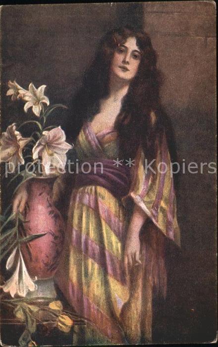 Kuenstlerkarte F. Wobring Blumen der Unschuld