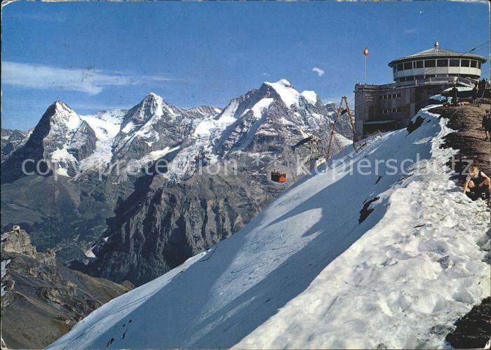 Seilbahn Schilthorn Muerren Gipfelstation Drehrestaurant Wetterhorn Eiger