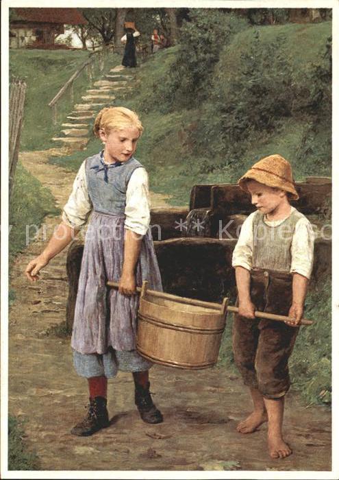 Anker Albert Wassertragende Kinder