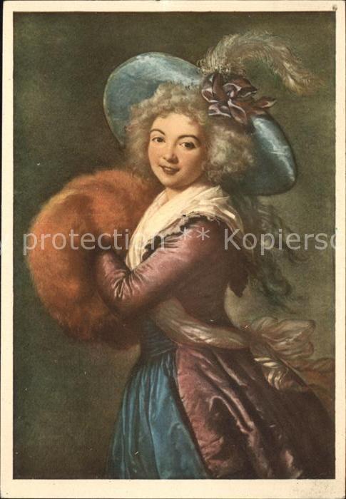 Kuenstlerkarte E.L. Vigee Lebrum Madame Mole Raymond Nr. 1025