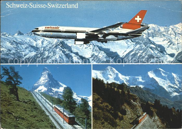 Swissair DC-10 Matterhorn Gornergratbahn Moench Jungfrau