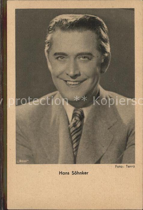 Schauspieler Hans Soehnker Foto-Terra