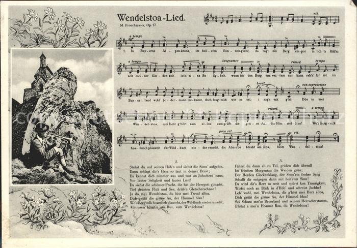 Liederkarte Wendelstoa-Lied Trompete