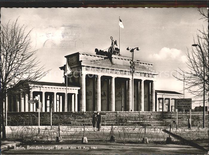 Brandenburgertor Berlin Stacheldraht