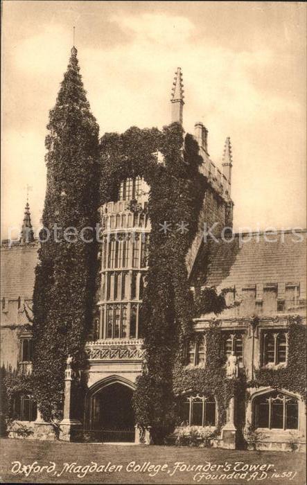 Oxford Oxfordshire Magdalen College Founders Tower