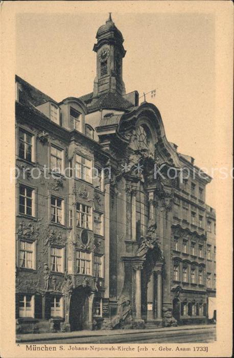 Muenchen Bayern S Johann Nepomuk Kirche