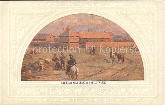 Chicago Illinois The first fort Dearborn Built