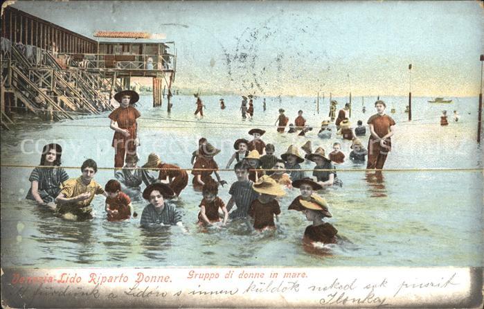 Venezia Venedig Lido Riparto Donne Gruppo di donne mare