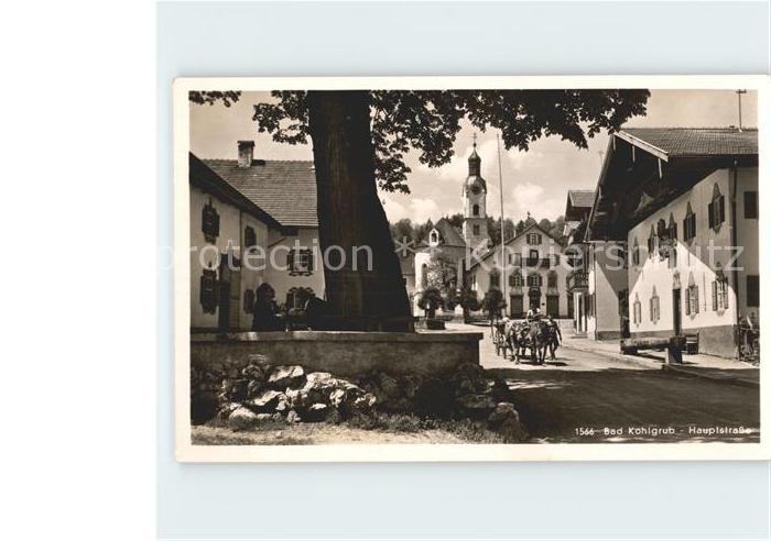 Bad Kohlgrub Hauptstrasse Ochsenkarren Kirche