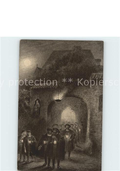 NueRNBERG  CITY Heimkehr der Meistersinger aus der Katharinenkirche Kuenstlerka